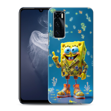 Силиконовый чехол на Vivo V20 SE с принтом Спанч боб Спанчбоб Силиконовый чехол на Vivo V20 SE с принтом Спанч боб Спанчбоб