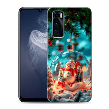 Силиконовый чехол на Vivo V20 SE с принтом Новый год