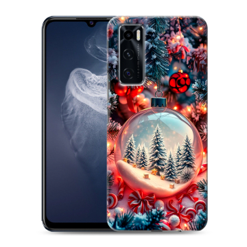 Силиконовый чехол на Vivo V20 SE с принтом Новый год