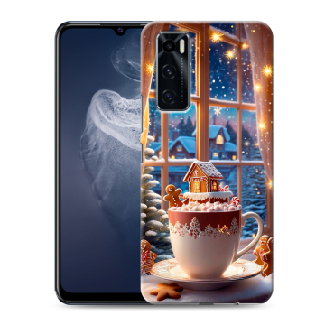 Силиконовый чехол на Vivo V20 SE с принтом Новый год