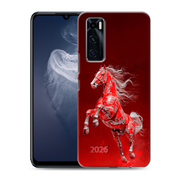 Силиконовый чехол на Vivo V20 SE с принтом Новый год