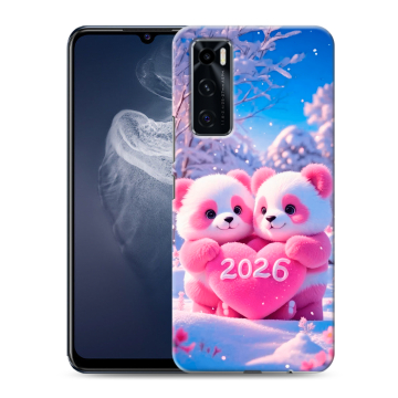 Силиконовый чехол на Vivo V20 SE с принтом Новый год