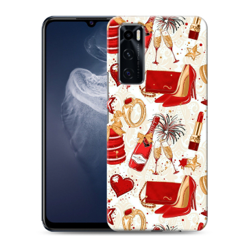 Силиконовый чехол на Vivo V20 SE с принтом Новый год