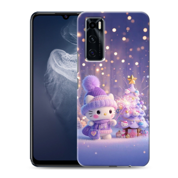 Силиконовый чехол на Vivo V20 SE с принтом Новый год Силиконовый чехол на Vivo V20 SE с принтом Новый год
