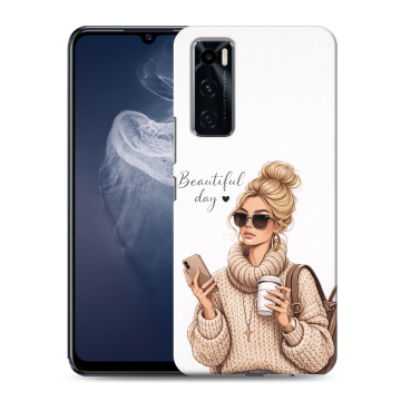 Силиконовый чехол на Vivo V20 SE с принтом женский Силиконовый чехол на Vivo V20 SE с принтом женский