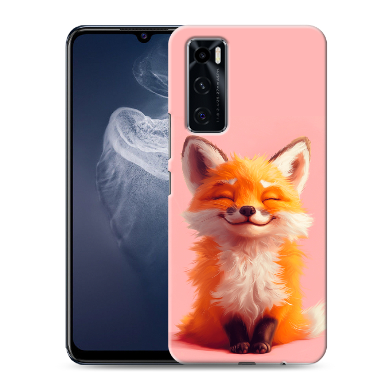 Силиконовый чехол на Vivo V20 SE с принтом милая лиса Силиконовый чехол на Vivo V20 SE с принтом милая лиса