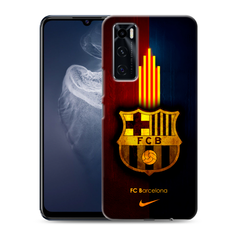 Силиконовый противоударный чехол на Vivo V20 SE с принтом Барселона Barcelona Силиконовый противоударный чехол на Vivo V20 SE с принтом Барселона Barcelona
