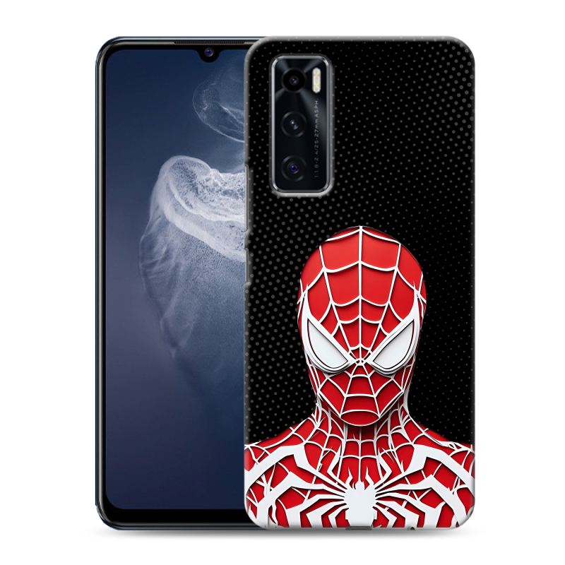Силиконовый чехол на Vivo V20 SE с принтом человек паук spiderman Силиконовый чехол на Vivo V20 SE с принтом человек паук spiderman