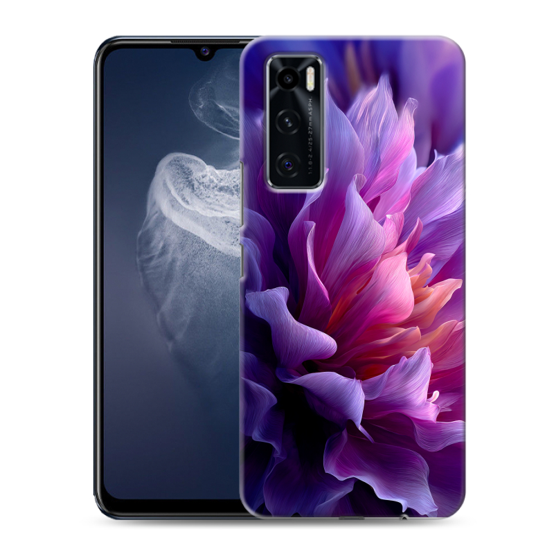 Силиконовый чехол на Vivo V20 SE с принтом женский цветы Силиконовый чехол на Vivo V20 SE с принтом женский цветы