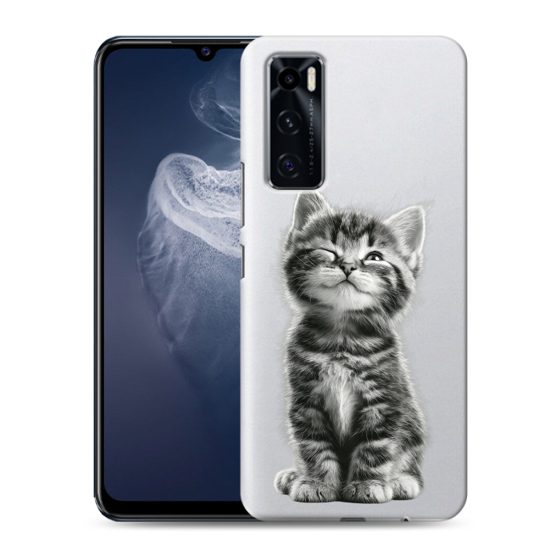 Силиконовый противоударный чехол на Vivo V20 SE с принтом Котенок Силиконовый противоударный чехол на Vivo V20 SE с принтом Котенок