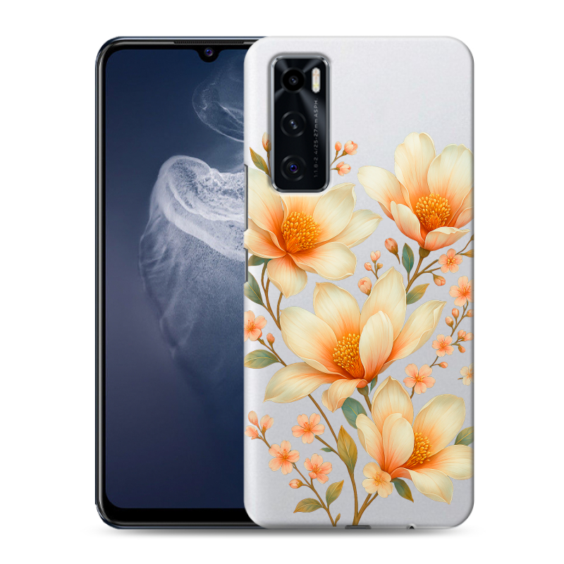 Силиконовый чехол на Vivo V20 SE с принтом Цветы Силиконовый чехол на Vivo V20 SE с принтом Цветы