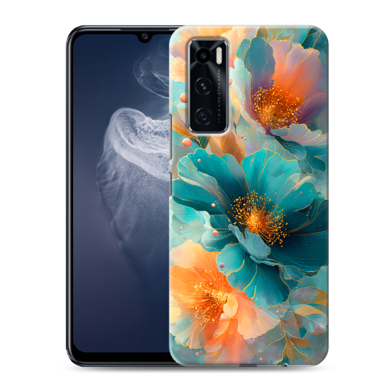 Силиконовый чехол на Vivo V20 SE с принтом Цветы Силиконовый чехол на Vivo V20 SE с принтом Цветы
