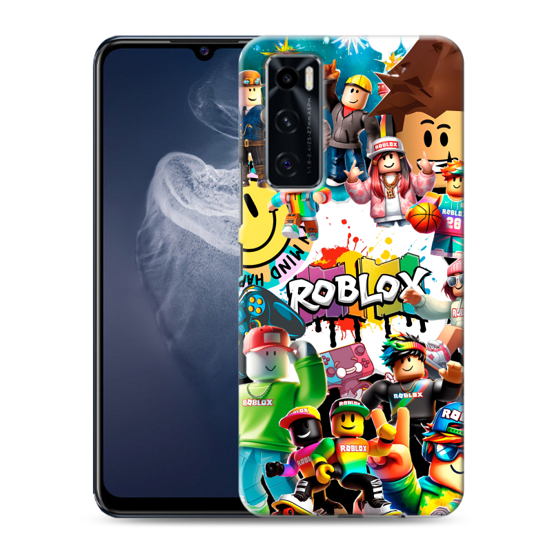 Силиконовый противоударный чехол на Vivo V20 SE с принтом Roblox Роблокс Силиконовый противоударный чехол на Vivo V20 SE с принтом Roblox Роблокс