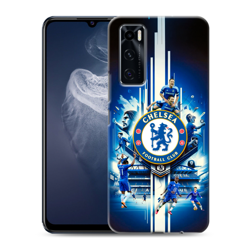 Силиконовый чехол на Vivo V20 SE с принтом Chelsea Челси Силиконовый чехол на Vivo V20 SE с принтом Chelsea Челси