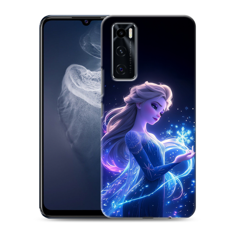 Силиконовый противоударный чехол на Vivo V20 SE с принтом Холодное сердце Frozen Силиконовый противоударный чехол на Vivo V20 SE с принтом Холодное сердце Frozen