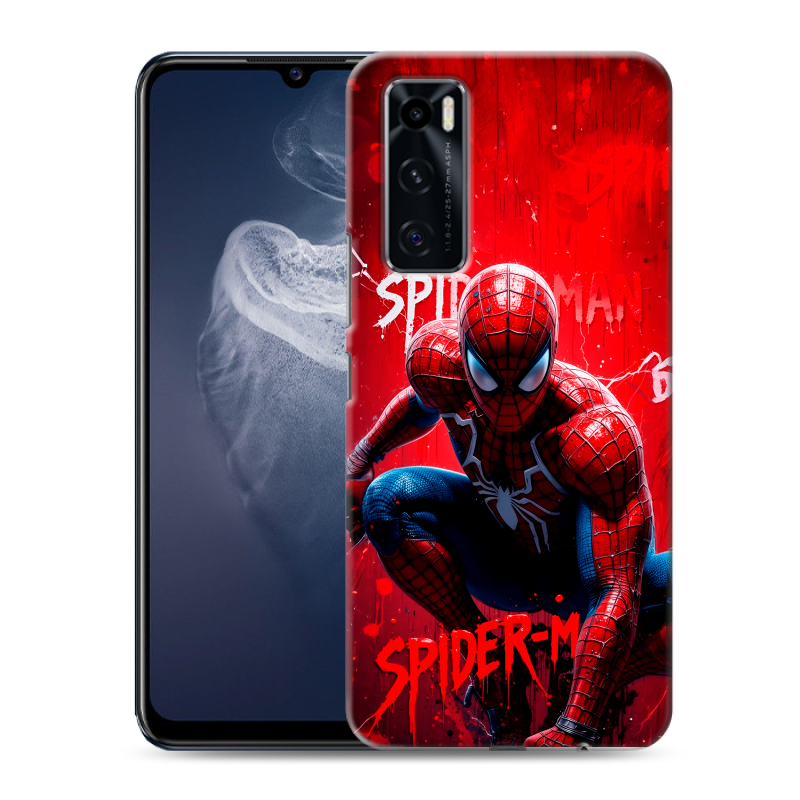Силиконовый чехол на Vivo V20 SE с принтом Spiderman Человек паук Силиконовый чехол на Vivo V20 SE с принтом Spiderman Человек паук