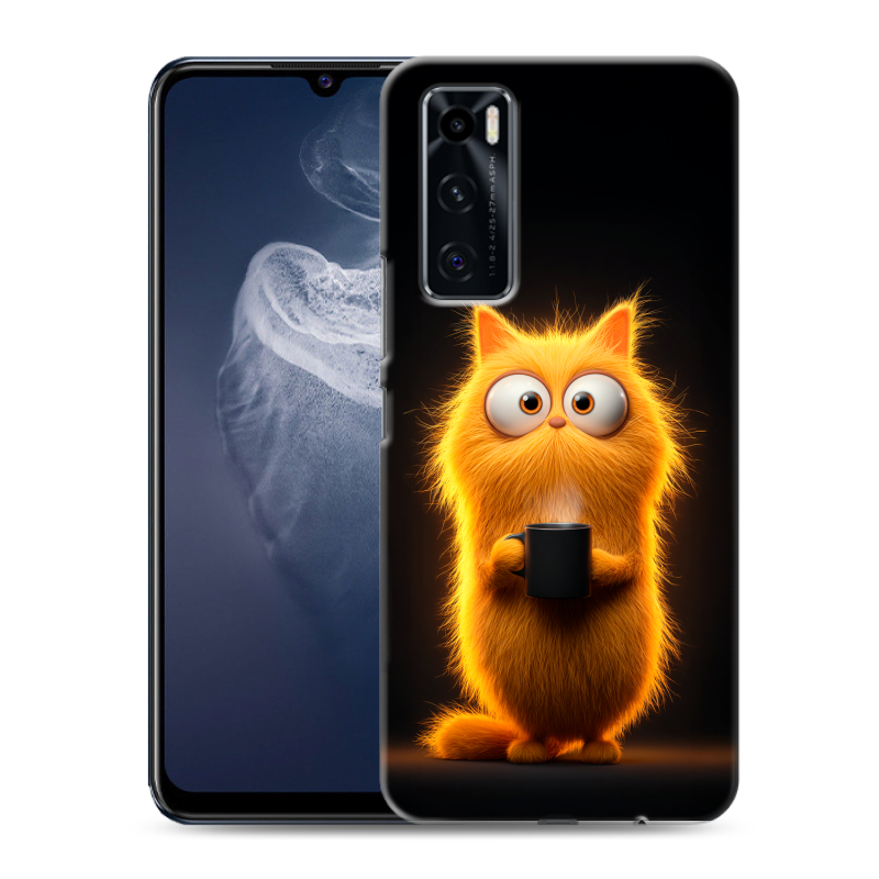 Силиконовый чехол на Vivo V20 SE с принтом Смешной кот Силиконовый чехол на Vivo V20 SE с принтом Смешной кот