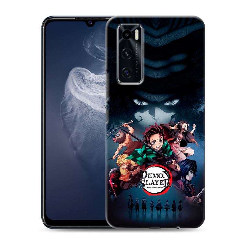 Силиконовый чехол на Vivo V20 SE с принтом Demon Slayer Клинок рассекающий демонов Силиконовый чехол на Vivo V20 SE с принтом Demon Slayer Клинок рассекающий демонов
