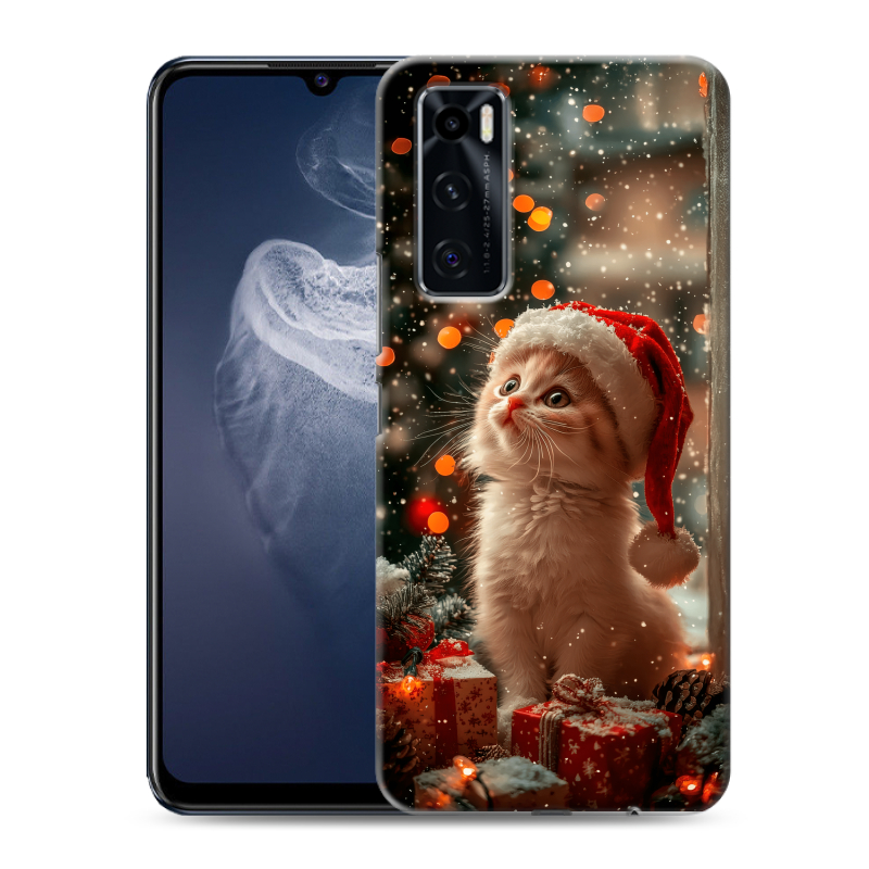Силиконовый противоударный чехол на Vivo V20 SE с принтом Новый год Силиконовый противоударный чехол на Vivo V20 SE с принтом Новый год