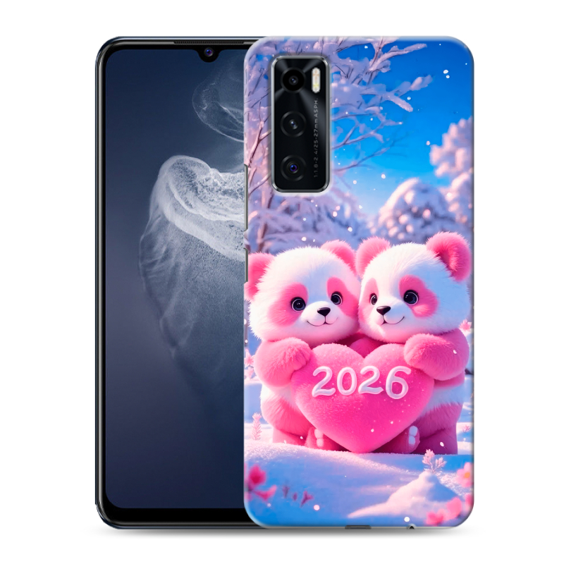 Силиконовый чехол на Vivo V20 SE с принтом Новый год Силиконовый чехол на Vivo V20 SE с принтом Новый год