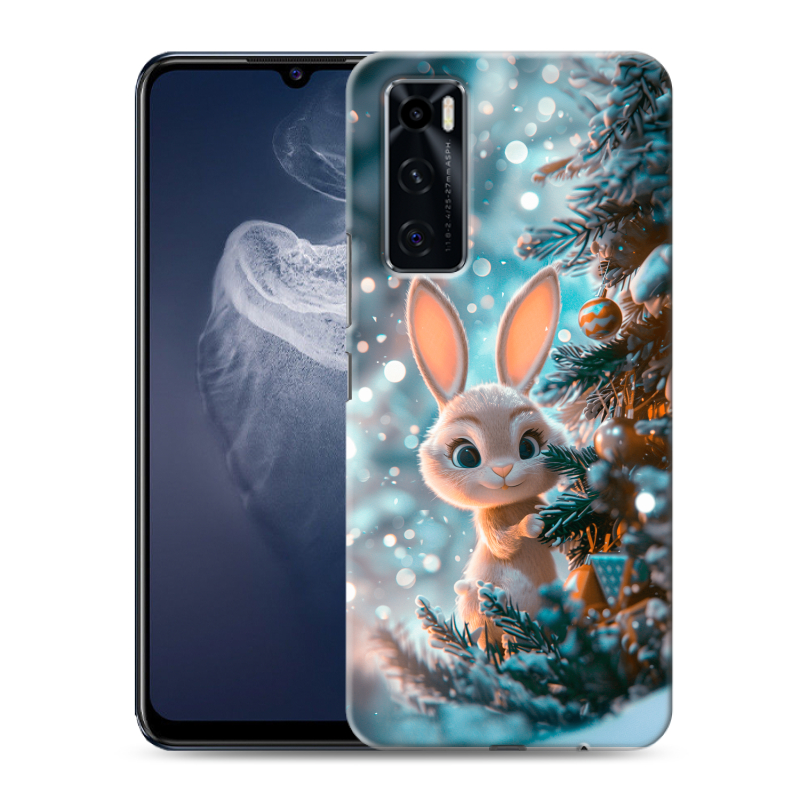 Силиконовый противоударный чехол на Vivo V20 SE с принтом Новый год Силиконовый противоударный чехол на Vivo V20 SE с принтом Новый год