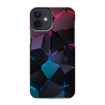 Силиконовый чехол на Iphone 12 Mini с принтом Геометрия неона