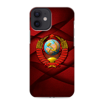 Силиконовый чехол на Iphone 12 Mini с принтом Герб СССР