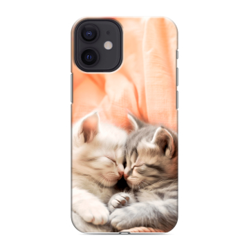 Силиконовый чехол на Iphone 12 Mini с принтом Котята Силиконовый чехол на Iphone 12 Mini с принтом Котята