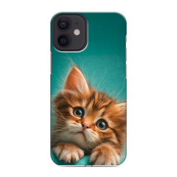 Силиконовый чехол на Iphone 12 Mini с принтом котенок