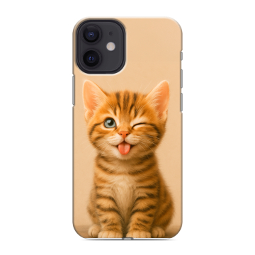 Силиконовый чехол на Iphone 12 Mini с принтом котенок Силиконовый чехол на Iphone 12 Mini с принтом котенок