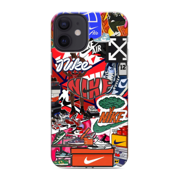 Силиконовый чехол на Iphone 12 Mini с принтом Найк Nike яркий Силиконовый чехол на Iphone 12 Mini с принтом Найк Nike яркий