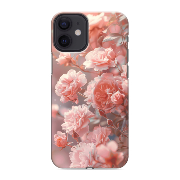 Силиконовый чехол на Iphone 12 Mini с принтом Розовые розы Силиконовый чехол на Iphone 12 Mini с принтом Розовые розы