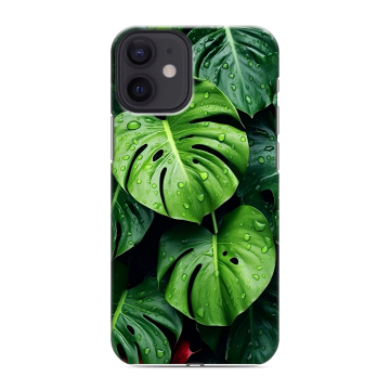 Силиконовый чехол на Iphone 12 Mini с принтом Листья Силиконовый чехол на Iphone 12 Mini с принтом Листья