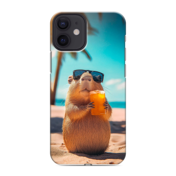 Силиконовый чехол на Iphone 12 Mini с принтом Капибара
