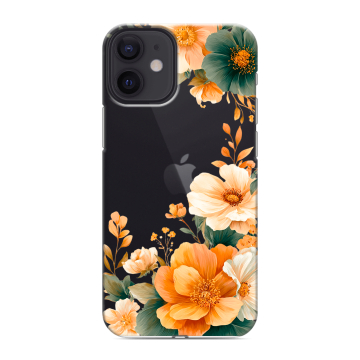 Силиконовый чехол на Iphone 12 Mini с принтом Цветы принт Силиконовый чехол на Iphone 12 Mini с принтом Цветы принт