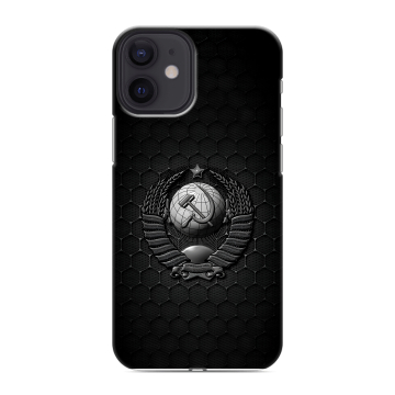 Силиконовый чехол на Iphone 12 Mini с принтом Герб Флаг СССР