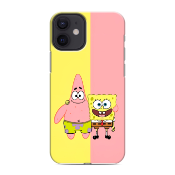 Силиконовый чехол на Iphone 12 Mini с принтом Спанч боб Спанчбоб