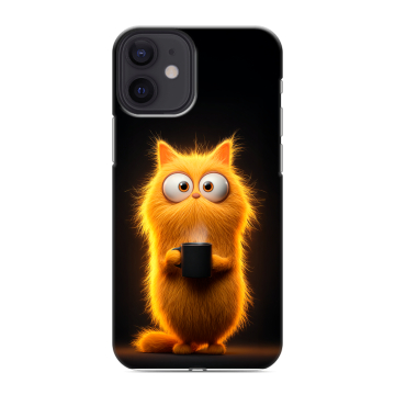 Силиконовый чехол на Iphone 12 Mini с принтом Смешной кот Силиконовый чехол на Iphone 12 Mini с принтом Смешной кот