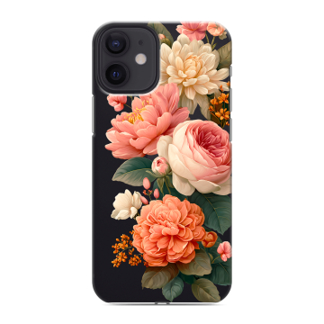 Силиконовый чехол на Iphone 12 Mini с принтом цветы Силиконовый чехол на Iphone 12 Mini с принтом цветы