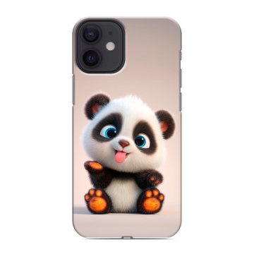 Силиконовый чехол на Iphone 12 Mini с принтом милая панда Силиконовый чехол на Iphone 12 Mini с принтом милая панда