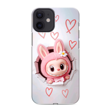Силиконовый чехол на Iphone 12 Mini с принтом Labubu Лабубу