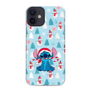 Силиконовый чехол на Iphone 12 Mini с принтом Стич Новый год Силиконовый чехол на Iphone 12 Mini с принтом Стич Новый год
