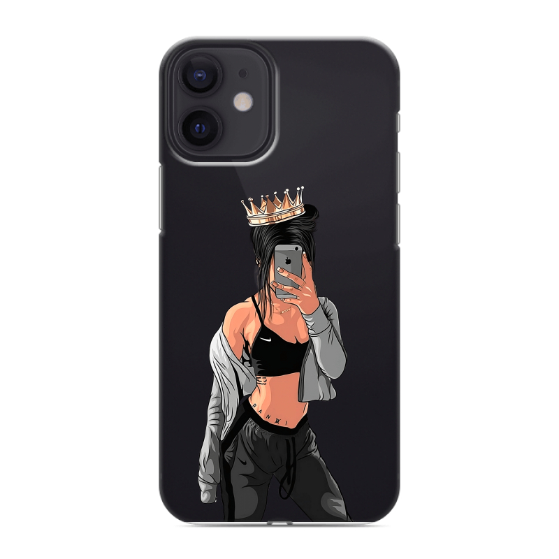 Силиконовый противоударный чехол на Iphone 12 Mini с принтом Женские принты Силиконовый противоударный чехол на Iphone 12 Mini с принтом Женские принты