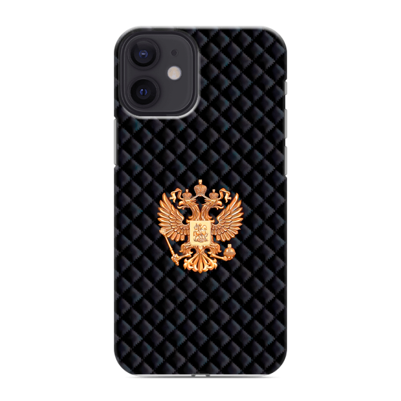 Силиконовый противоударный чехол на Iphone 12 Mini с принтом Герб России принт Силиконовый противоударный чехол на Iphone 12 Mini с принтом Герб России принт
