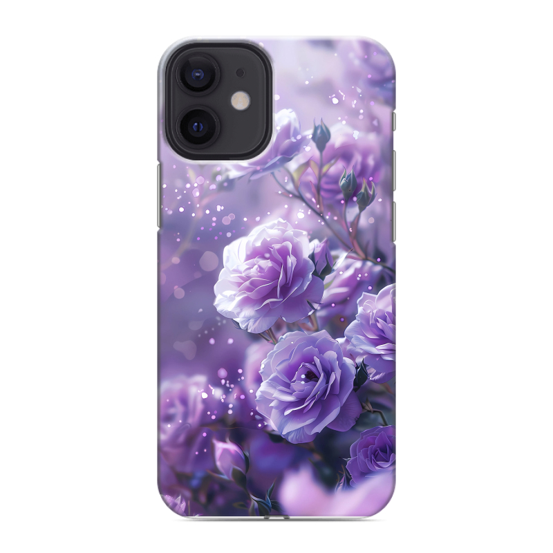 Силиконовый чехол на Iphone 12 Mini с принтом Розы цветы Силиконовый чехол на Iphone 12 Mini с принтом Розы цветы