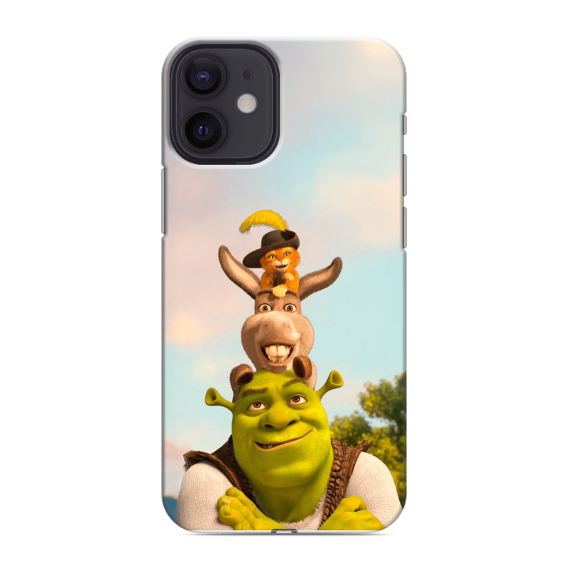 Силиконовый чехол на Iphone 12 Mini с принтом Шрек Shrek Силиконовый чехол на Iphone 12 Mini с принтом Шрек Shrek