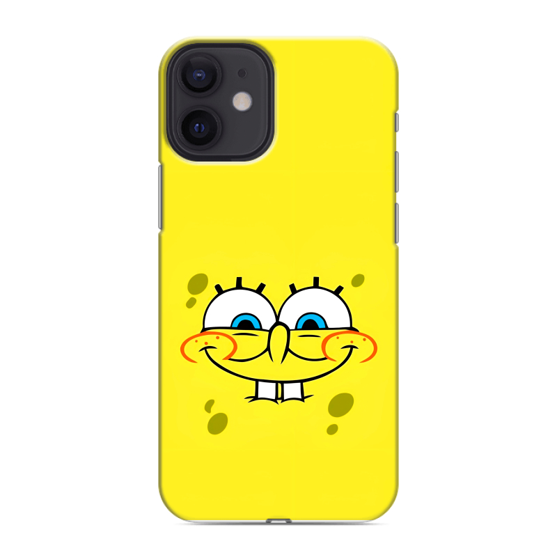 Силиконовый чехол на Iphone 12 Mini с принтом спанчбоб спанч боб Силиконовый чехол на Iphone 12 Mini с принтом спанчбоб спанч боб