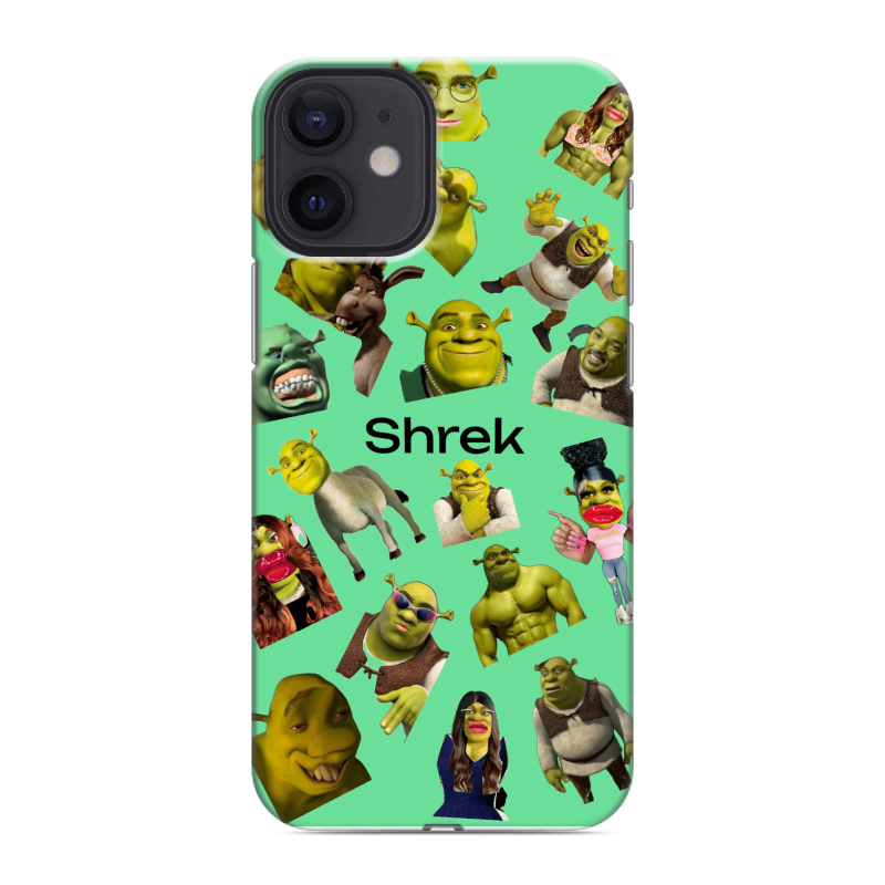 Силиконовый чехол на Iphone 12 Mini с принтом Шрек Shrek Силиконовый чехол на Iphone 12 Mini с принтом Шрек Shrek
