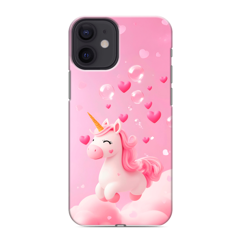 Силиконовый чехол на Iphone 12 Mini с принтом Единорог Силиконовый чехол на Iphone 12 Mini с принтом Единорог