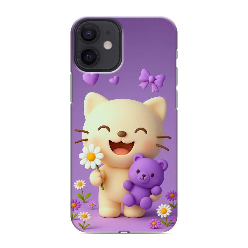 Силиконовый противоударный чехол на Iphone 12 Mini с принтом для девочек Силиконовый противоударный чехол на Iphone 12 Mini с принтом для девочек